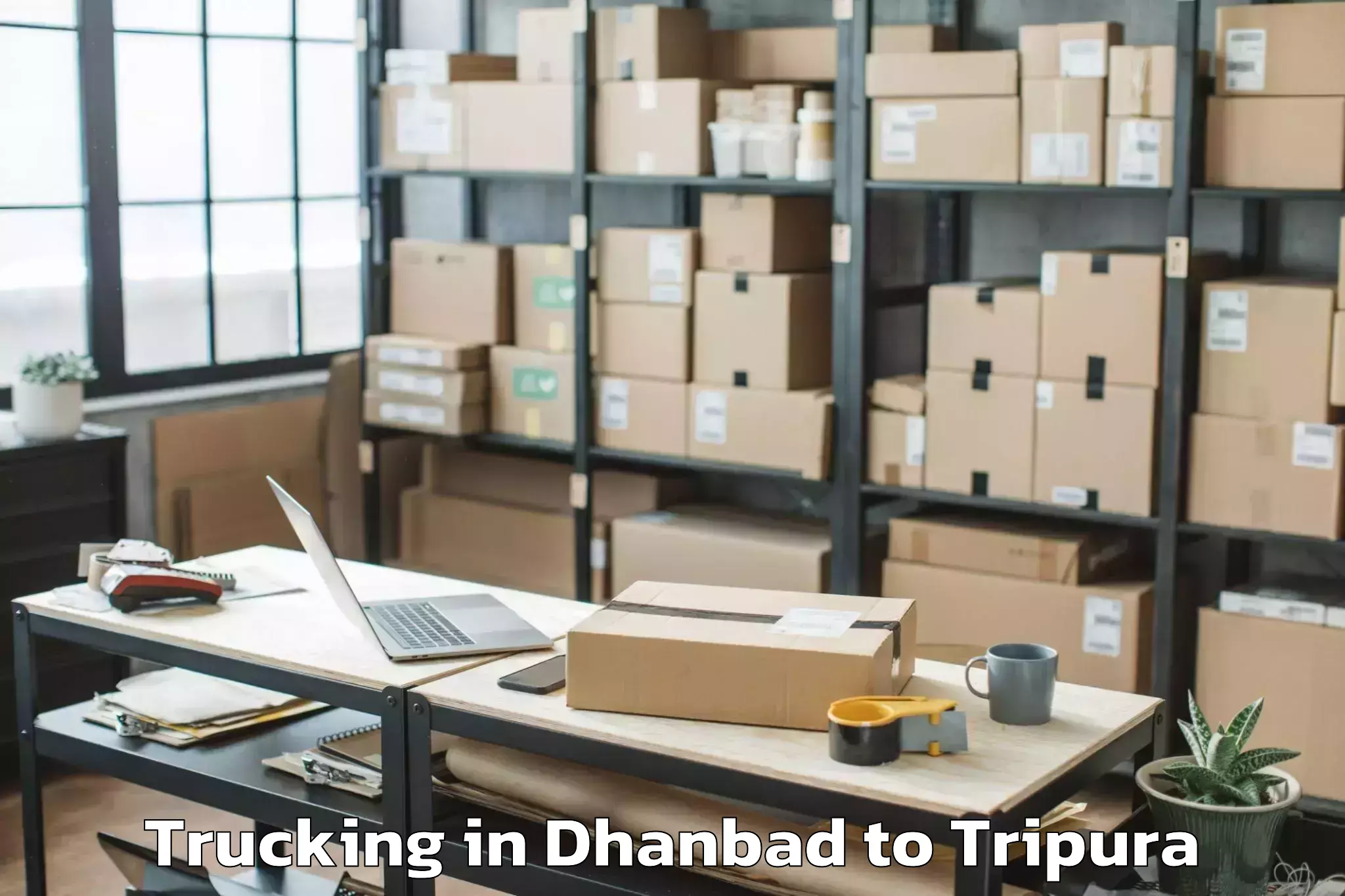 Hassle-Free Dhanbad to Bishalgarh Trucking